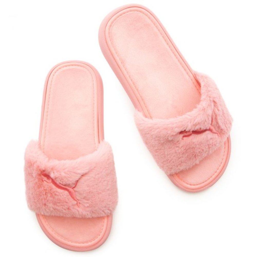 Puma Cool Cat Fluffy Slide Sandals - Peony Pink - Big Kids Size 6C